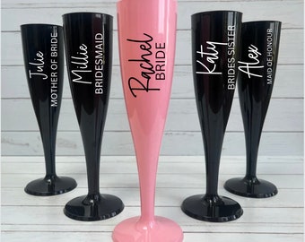 Personalised Champagne Flutes, Bridal Party Champagne Flute, Hen Party Flutes, Bachelorette Flutes, Bridesmaid Proposal Flute, Hen Do Gift