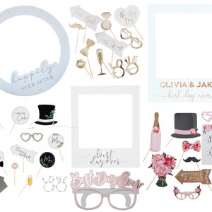 Wedding table photo props top