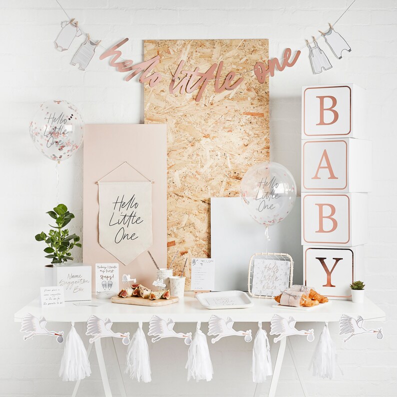 Baby Shower Photo booth Gender Reveal New arrival party Party Props Baby Shower Rose Gold Party Photo Props Baby Shower Game