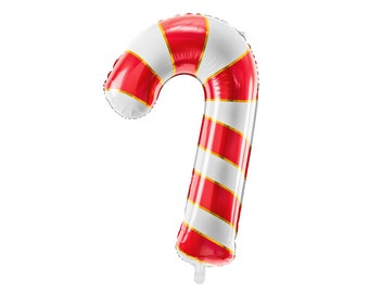 Giant Candy Cane Ballon, Kerstballon, Red Christmas Foil Balloon, Kerstfeest Ballonnen, Kerst Decor, Kerst Foto Prop