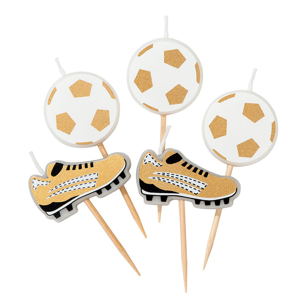 5 Football Cake Candles, Football Party Candles, Football Party Theme