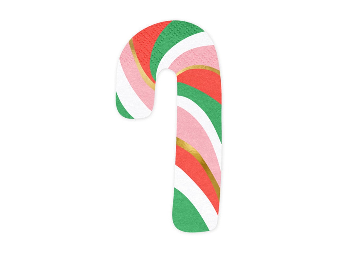 20 Candy Cane Napkins, Christmas Napkins, Holiday Napkins, Christmas Table, Disposable Napkins