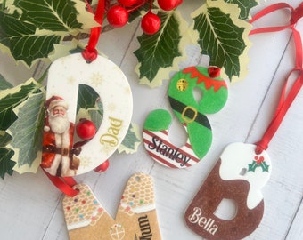 Personalised Christmas Bauble, Christmas Ornament, Family Decoration, Personalised Christmas Decoration, Family Name Bauble, tree decoration