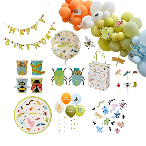 Bug feestdecoraties, kinderverjaardagsfeestje, Explorer feest, Creep Crawly Party, Natuur themafeest, Kinderfeestdecoraties