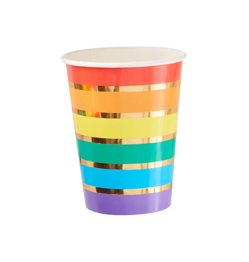8 Rainbow Paper Party Cups Rainbow Party Supplies Rainbow - Etsy