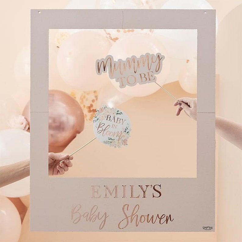 Customisable Baby Shower Photo Booth Frame Baby Shower Photo Etsy UK