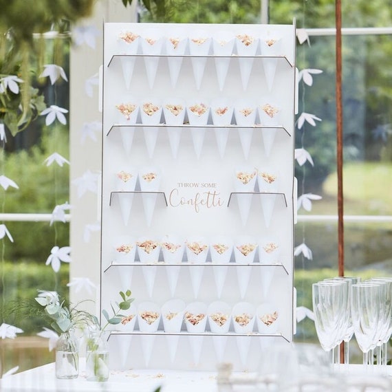 Confetti Cone Stand and Cones Confetti Cone Holder Wedding Etsy