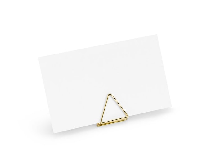 10 Gold Metal Place Card Holders Place Name Holder Stand Etsy