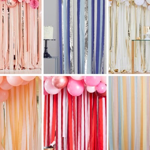 Streamer Backdrop Kit, Birthday Party Backdrop, Baby Shower Decorations, Birthday Party Decorations, Photo Booth Backdrop, Wedding Decor