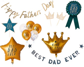 Fathers Day Decorations, Fathers Day Balloon, Fathers Day Badge, Fathers Day Banner, Fathers Day Gift, Fathers Day Cake Topper, Best Dad