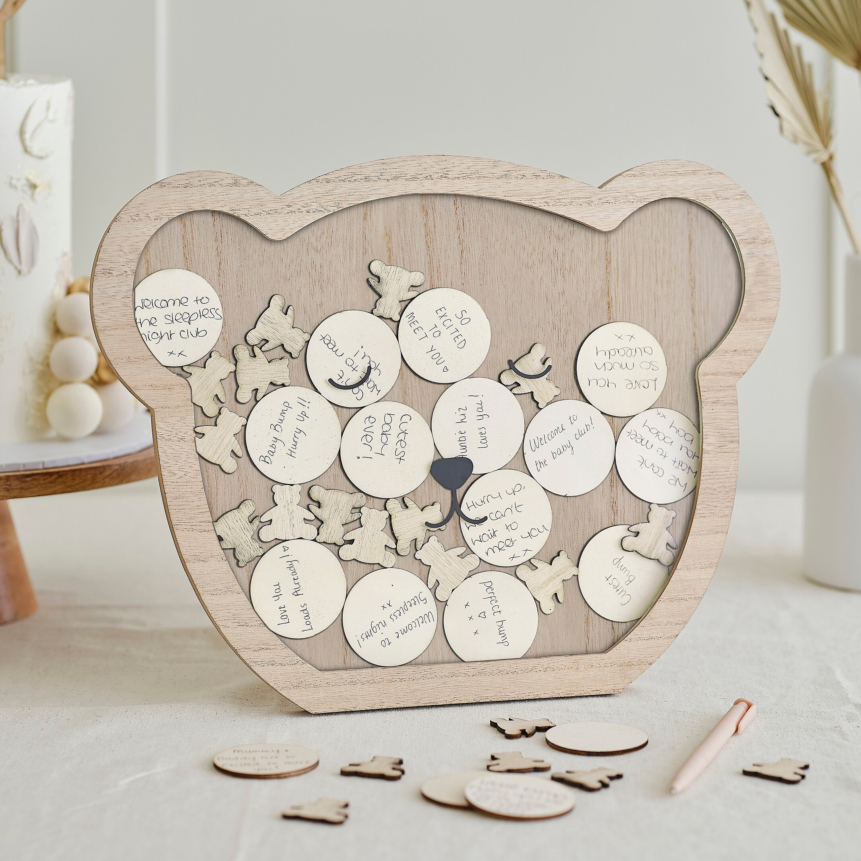 Teddybär Babyparty Tischdekoration – 30,5x41 Cm, Aus Stabilem Material, Für Jungen & Mädchen
