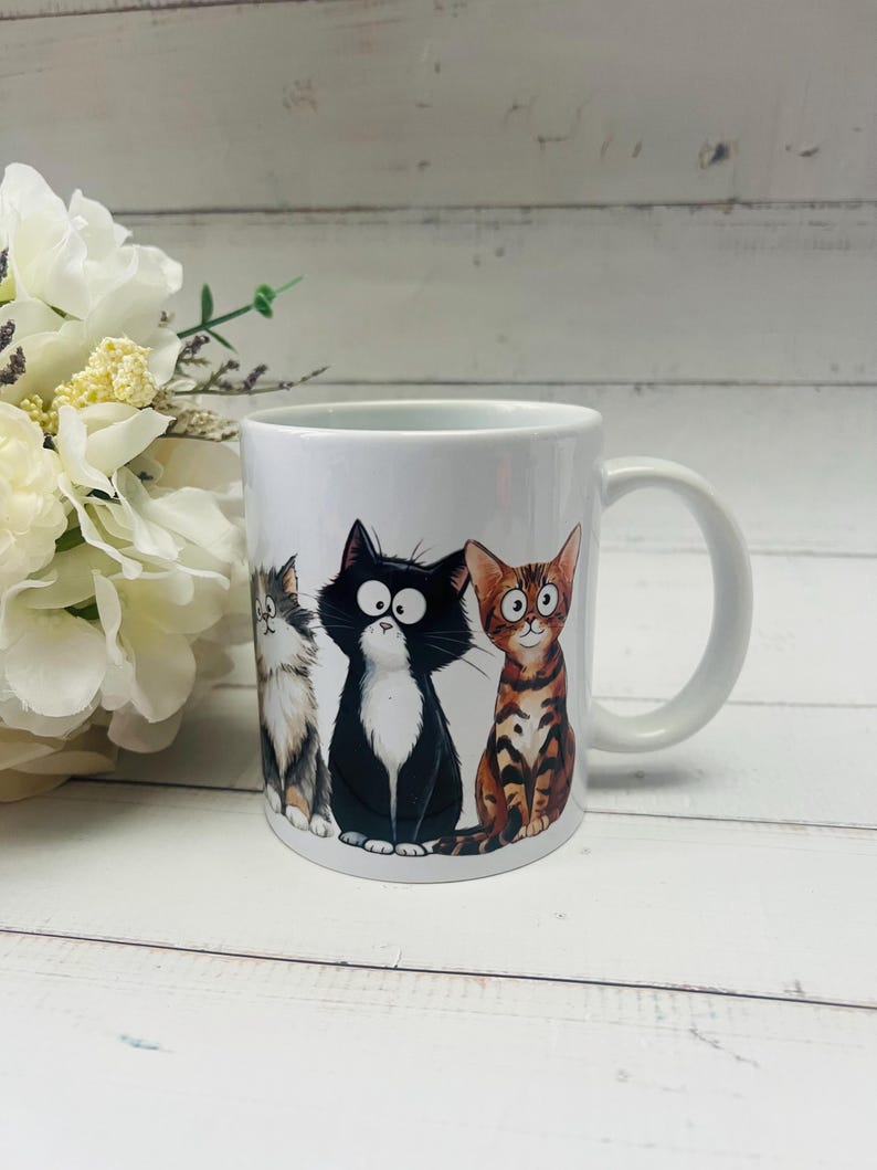 Personalised Cat Ceramic Mug, Cat Lover Gift, Cat Mum, Cat Themed Gift ...