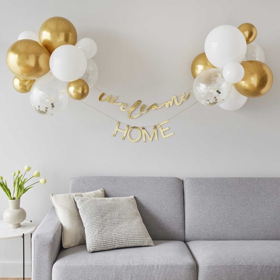 Welcome Home Bunting With Balloons Welcome Home Banner - Etsy