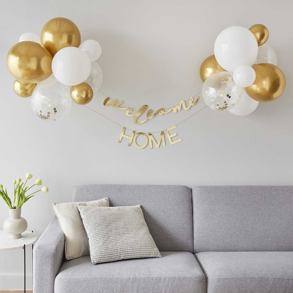 Welcome Home Bunting With Balloons Welcome Home Banner - Etsy