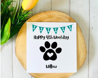 Personalised Dog Birthday Card , Personalised Card, Birthday Card for Dogs, Happy Woofday, Pet's Birthday Card, Dog's Birthday