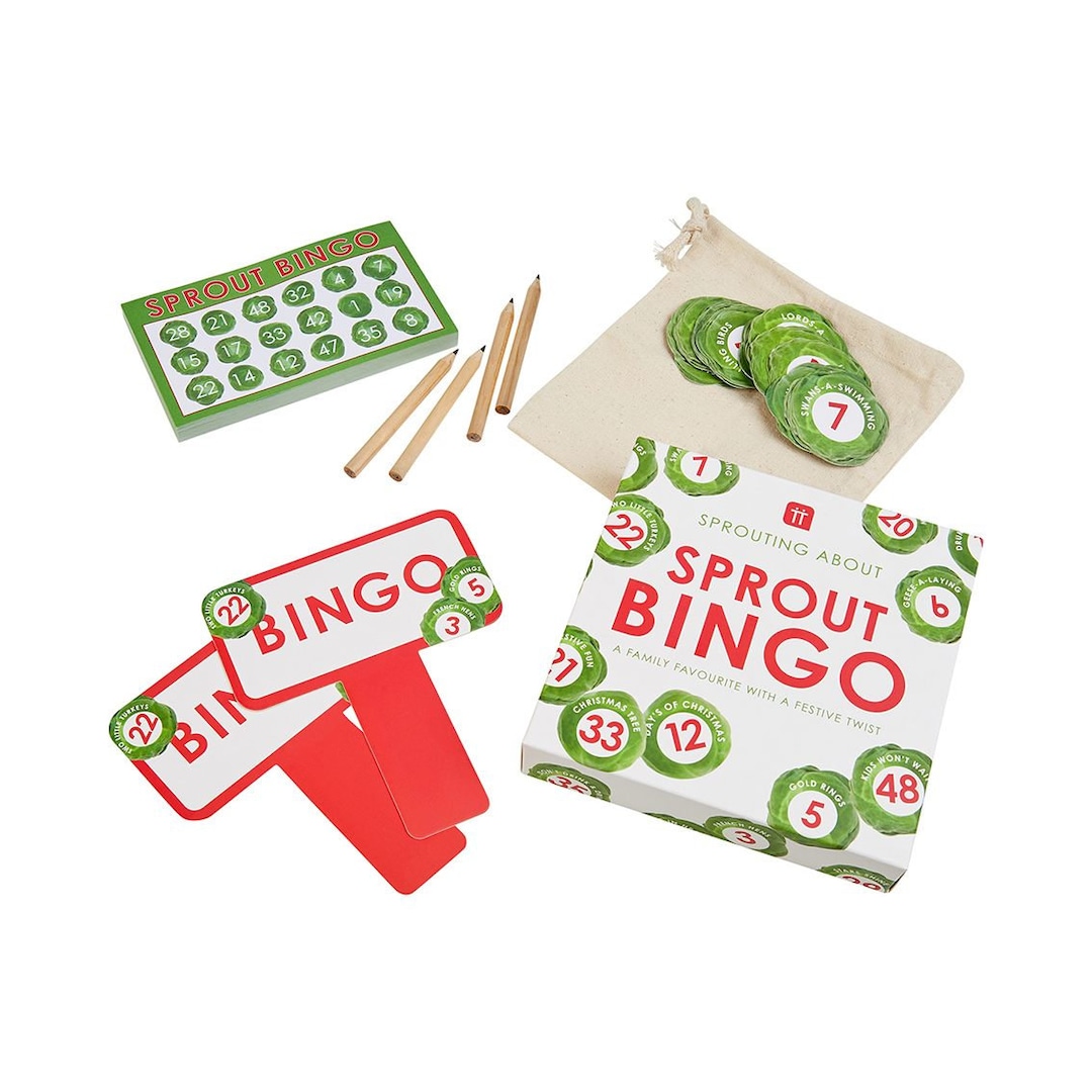 Christmas Sprout Bingo Festive Themed Games Festive Table Etsy UK