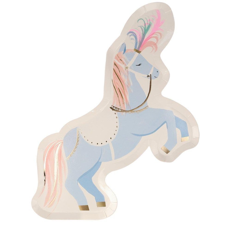 Circus Carnival party Horse Plates 8 Circus Stallion Plates Circus Themed Party Circus Party Decorations Circus Birthday Circus Plates