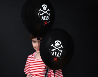 Black Pirate Balloons, Pirate Birthday Balloons, Pirate Decor, Pirate party Supplies, Pirate Birthday party decor, Girls Boys Birthday Party