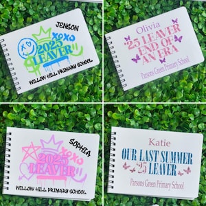 Personalised School Leavers Book, Year 6 School Leavers Message Book, Class of 2025, Graffiti, Last Day Of Primary, Leavers Era, Last Summer