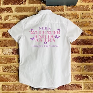Personalised School Leavers Shirt, Year 6 School Leavers Message Shirt, Class of 2025, Year 6 Keepsake, Last Day Primary School, Era