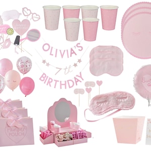 Pamper Party Decorations, Spa Party Decorations, Slumber Party, Sleepover Party, Cups Plates Napkins, Pamper Party Bag, Spa Party Supplies