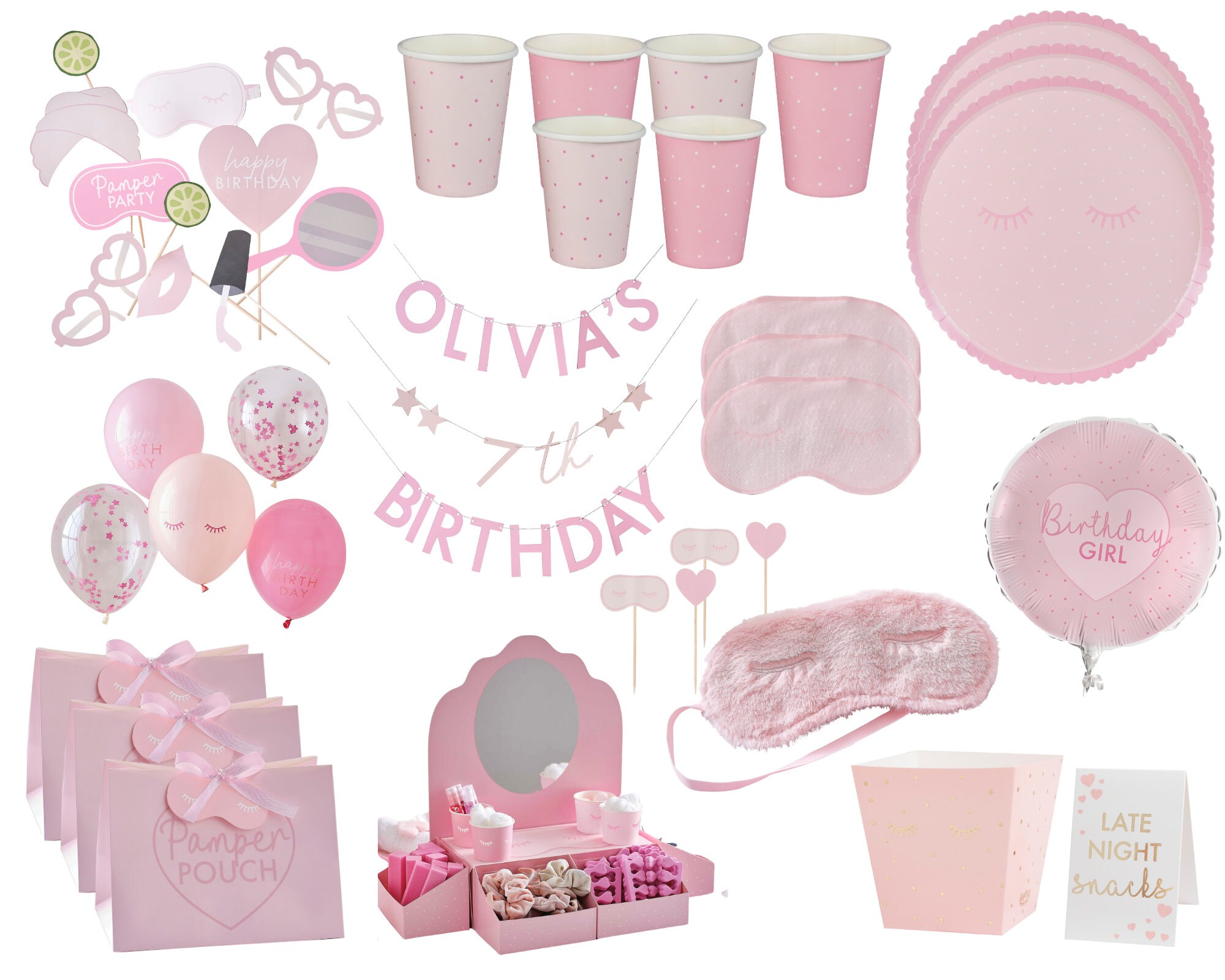 8 Stück Blumenspiegel Aus PP – 360° Drehbar, Für Make-up, Spa-Party, Übernachtungen & Geschenke