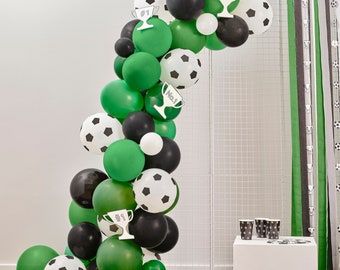 Football Balloons, Soccer Balloon Arch, Football Party Decorations, Soccer Party, Birthday Party, Balloon Display