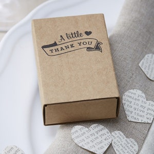 Kraft Matchbox Favour Boxes, Rustic Favour Box, Wedding Favours, Thank you Favour Boxes
