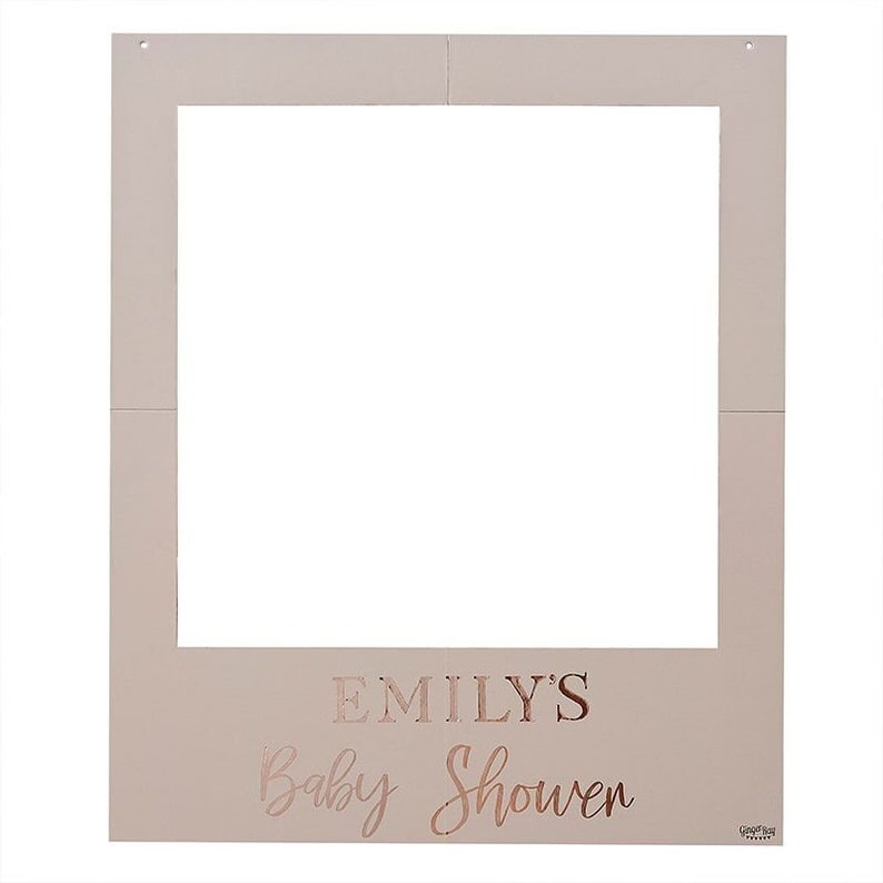 Customisable Baby Shower Photo Booth Frame Baby Shower Photo Etsy UK