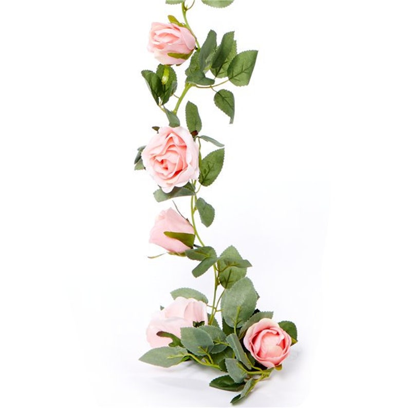 Pink Rose Garland Artificial Flower Garland Rose Wedding Etsy UK