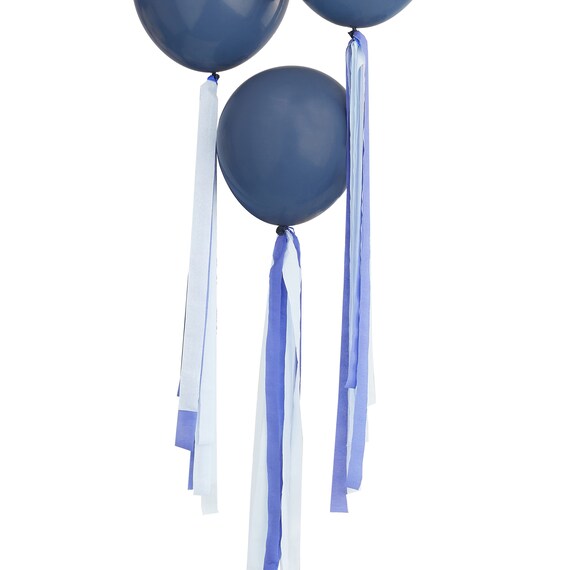 Blue Streamer Balloon Tails, Blue Balloon Strings, Blue Birthday