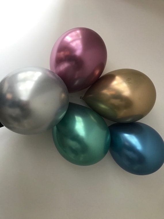 ZOOYOO 5 Inch Sliver Chrome Balloons Metallic Party Latex Helium Balloon,Pack of 50 ZOOYOO 5 Inch Sliver Chrome Balloons Metallic Party Latex Helium Balloon,Pack of 50