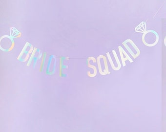 Bride Squad Banner, Hen Party Garland, Hen Party Banner, Team Bride, Hen Party Bunting, Bachelorette bunting, Engagement party Bunting
