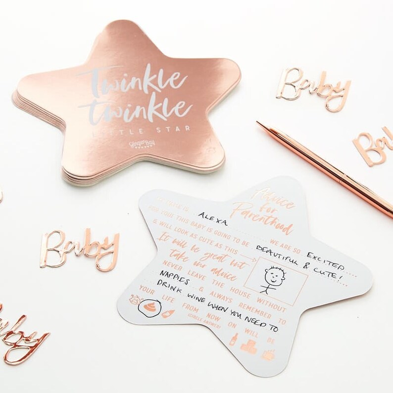 Twinkle Twinkle 16 Rose Gold Baby Shower Paper Party Napkins Rose Gold Napkins New Baby Baby Shower Napkins Baby Shower Gender Reveal