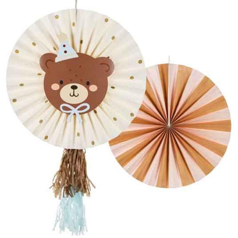 Teddy Bear 1st Birthday Decorations, One Bunting, One today, First Birthday Party, First Birthday Decor, 1st Birthday Decor, 1st Birthday 2 Rosettes