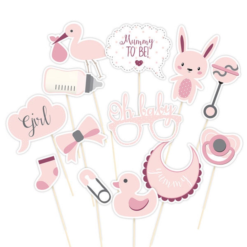 Girl Baby Shower Pink Baby Shower Decor New Arrival Gender Reveal Decor New Baby Pink Straw Baby Shower Straws Personalised Straws