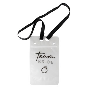 Team Bride Hen Party Drink Pouch with Straw and Lanyard, Bachelorette Cups, Hen Party Cups, Bachelorette Cups, Hen Do Cups, Classy Hen Do image 2