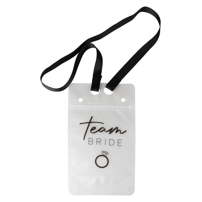 Team Bride Hen Party Drink Pouch with Straw and Lanyard, Bachelorette Cups, Hen Party Cups, Bachelorette Cups, Hen Do Cups, Classy Hen Do image 2