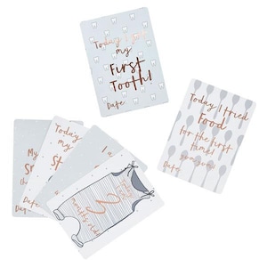 22 cartes d'étapes unisexes pour bébé, cadeau baby shower, cadeau nouveau né, baby shower, nouveau né, cadeau nouveau-né, bébé, cadeau nouvelle arrivée, cadeau nouveau bébé