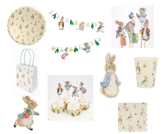 Peter Rabbit Party Decorations, Peter Rabbit Cake Toppers, Peter Rabbit  Plates, Peter Rabbit Baby Shower, Peter Rabbit Birthday, Bunny Party 