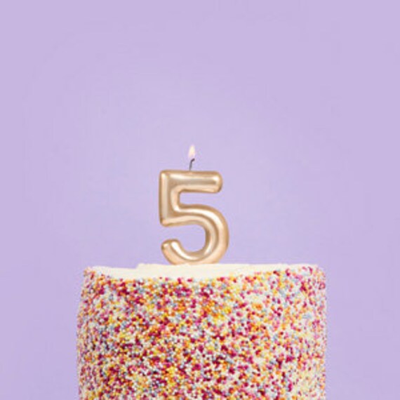 Gold Number 50 Birthday Candle 