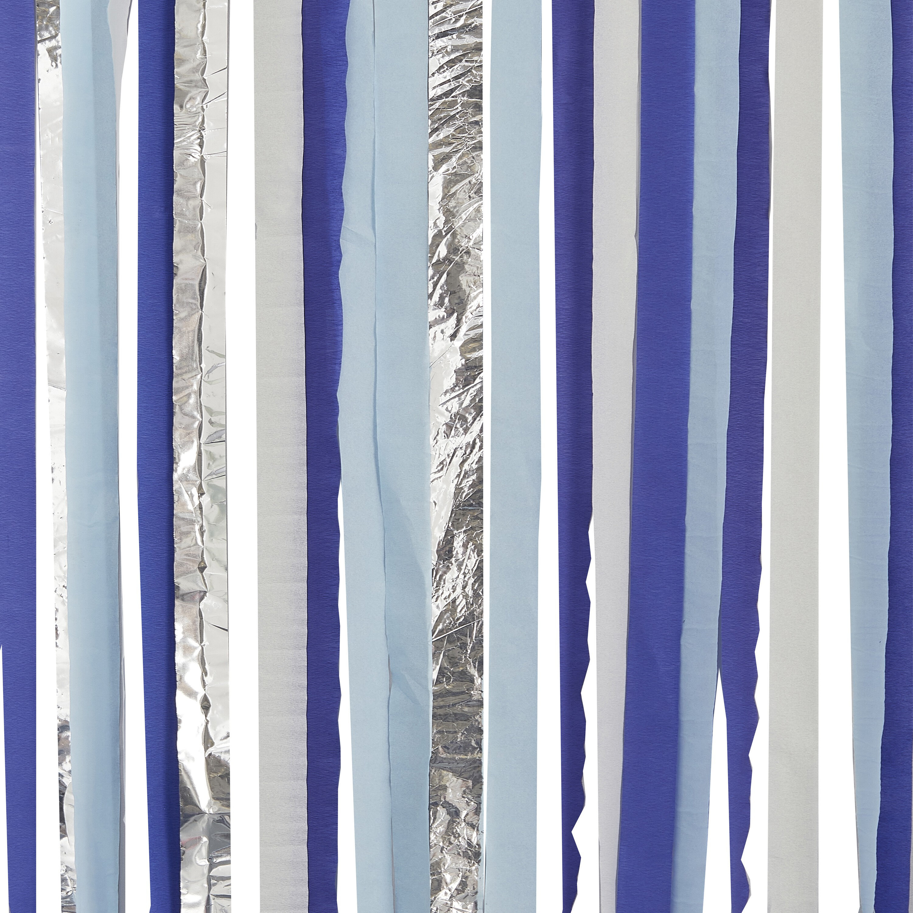 Colorful Shiny Streamers Background Blue Silver Stock Photo 1200242620