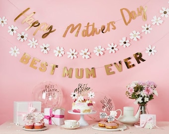 Mothers Day Decorations, Mothers Day Banner, Mothers Day Balloons, Mothers Day Bunting, Happy Mothers Day Decor, Mothers Day Gift, Gifts Mum