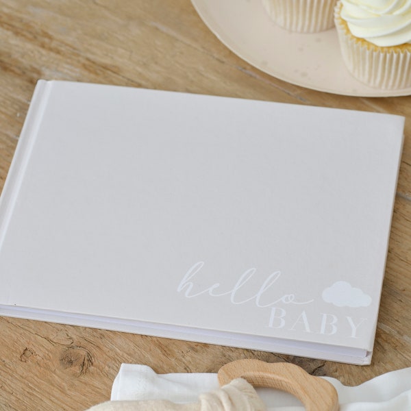 Baby Shower Guest Book, Hello Baby Guest Book, Neutral Baby Shower, Baby Shower Keepsake, Baby Shower Gift, Neutral Baby Shower