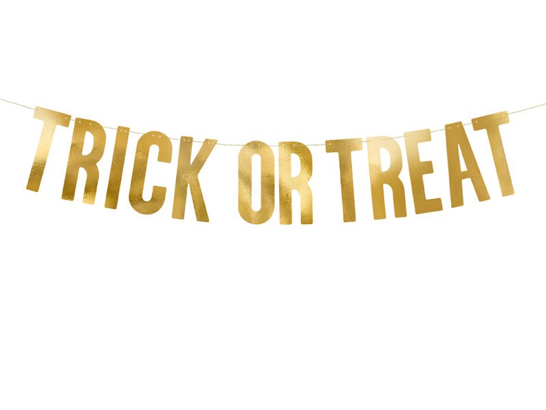 Halloween Birthday, Trick or Treat Banner Trick or Treat Bunting Halloween Party Halloween Decorations Halloween Backdrop