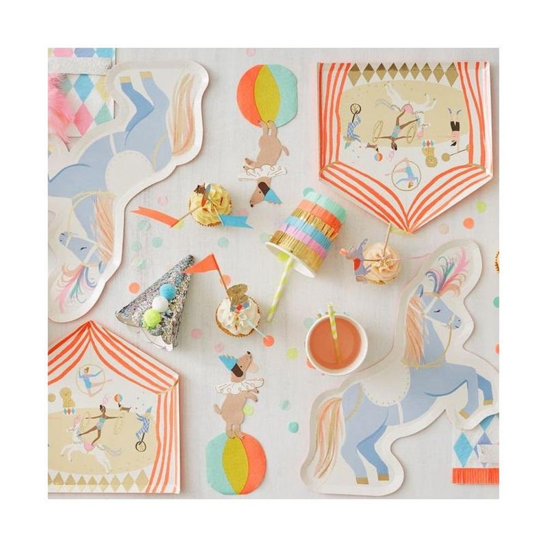 Circus Carnival party Horse Plates 8 Circus Stallion Plates Circus Themed Party Circus Party Decorations Circus Birthday Circus Plates