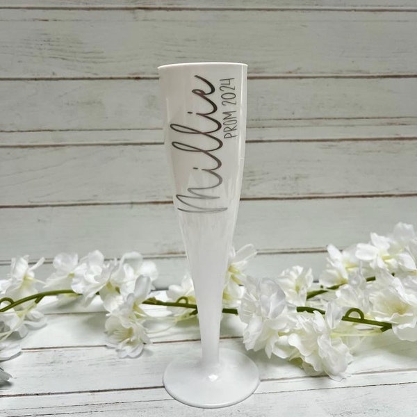 Personalised Prom Champagne Flute, Prom 2026, Prom Gift, School Leaver, Prom Party decor, Graduation Gift, Prom Flute