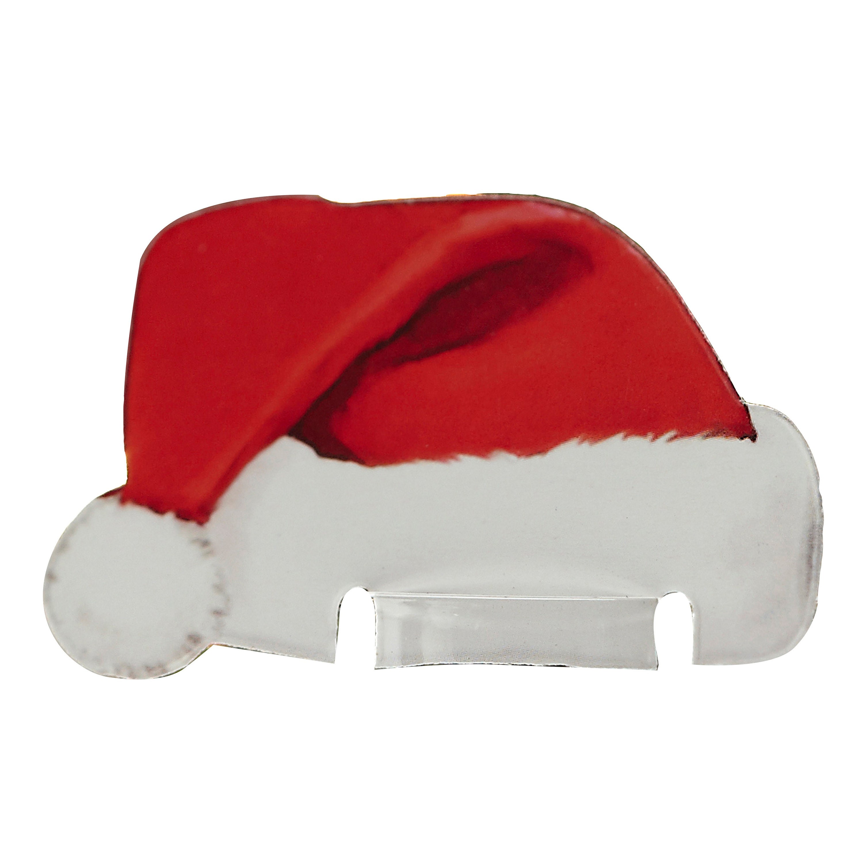 10 Santa Hat Christmas Drink Toppers, Card Personalised Drink Topper, Cocktail Glass Toppers, Glass Decoration, Christmas Drink Decorations