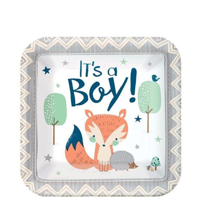 8 We Can Bearly Wait Cake Plates Dessert Bear Baby Image 0