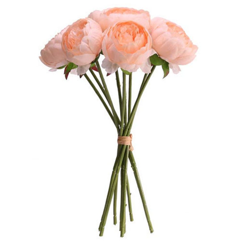 Decorative Cream Peony Bunch Artificial Flowers Botanical Etsy UK